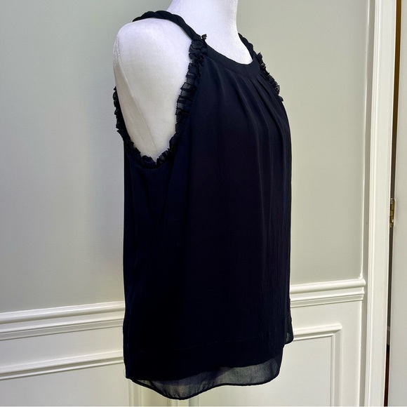 Banana Republic SILK Navy Blue Silk Blouse 4p - Picture 2 of 8